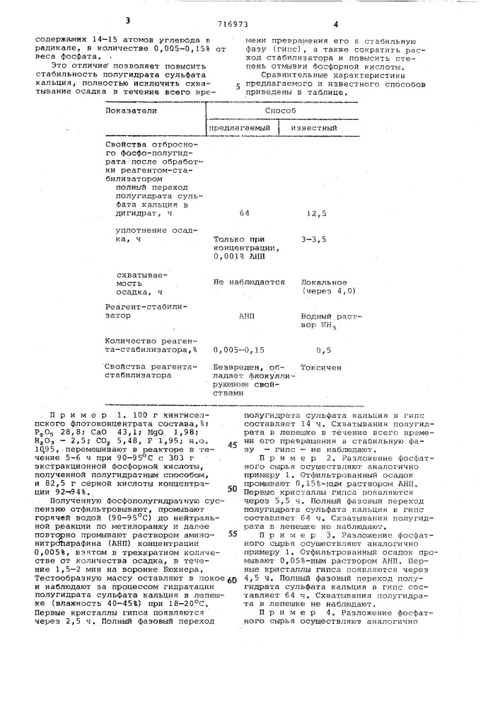 Способ получения фосфорной кислоты (патент 716973)