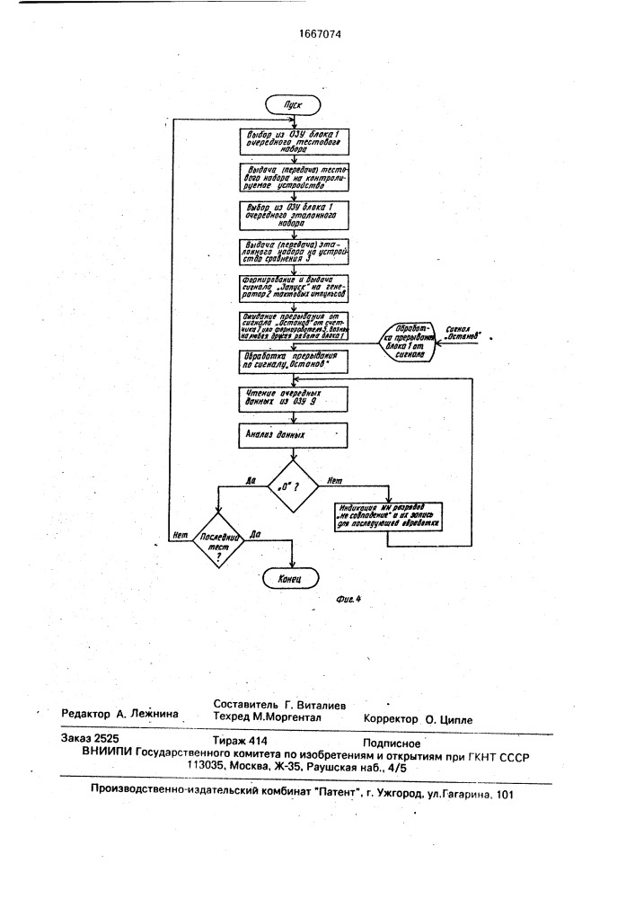 Система для контроля электронных устройств (патент 1667074)