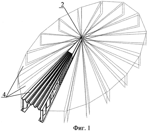 Купол с гофрированными элементами (патент 2435000)