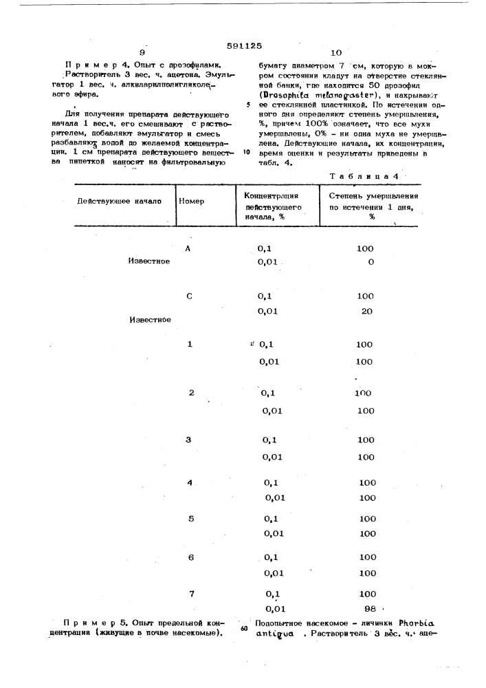 Способ борьбы с насекомыми, клещами и нематодами (патент 591125)