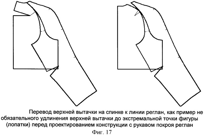 Способ проектирования конструкций изделий с рукавом покроя реглан (патент 2423898)