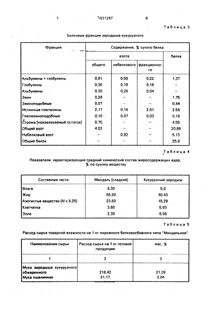 "пирожное белковосбивное типа "миндальное" (патент 1831287)