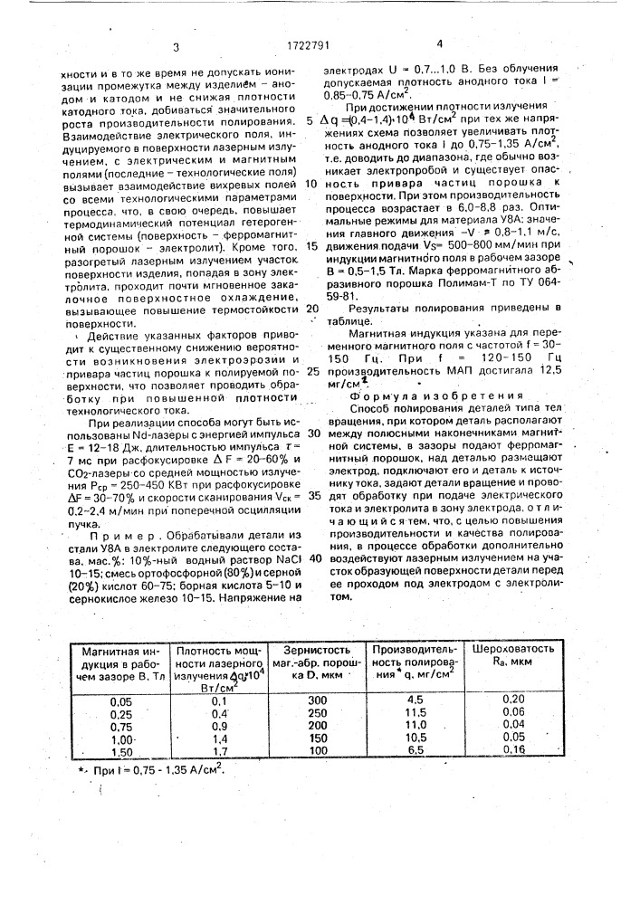 Способ полирования деталей типа тел вращения (патент 1722791)