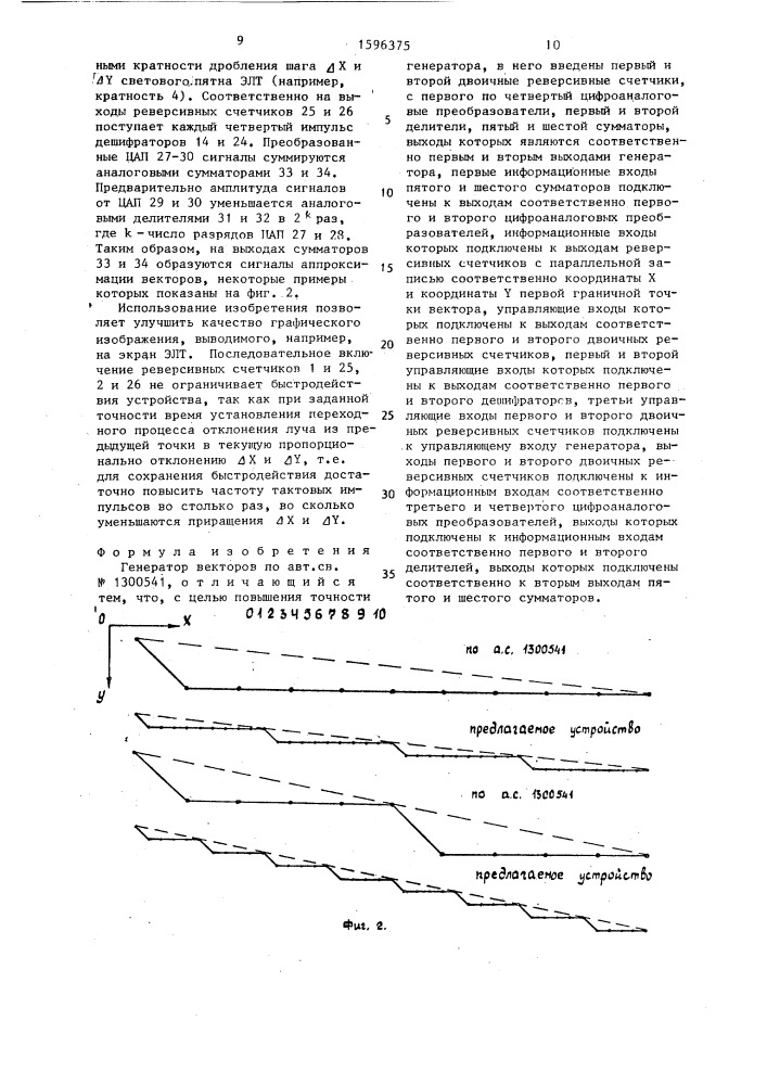 Генератор векторов (патент 1596375)