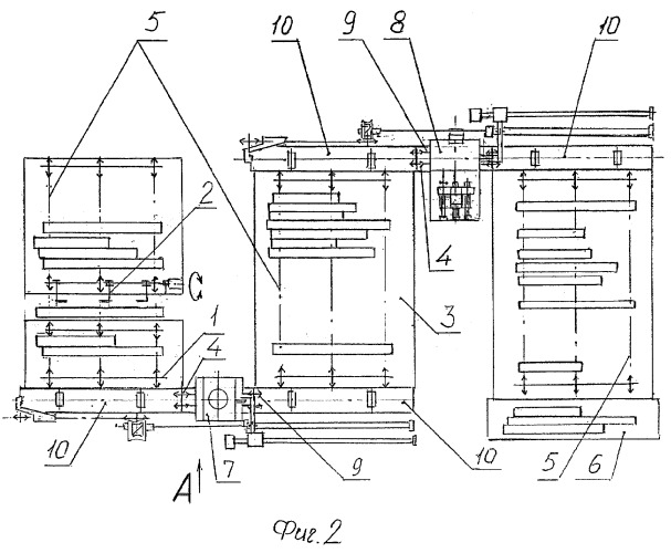 Поточная линия для обработки брусьев стрелочных переводов (варианты) (патент 2294826)
