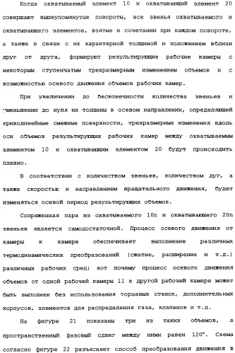 Роторная винтовая машина объемного типа и способ преобразования движения в объемной винтовой машине (патент 2336436)