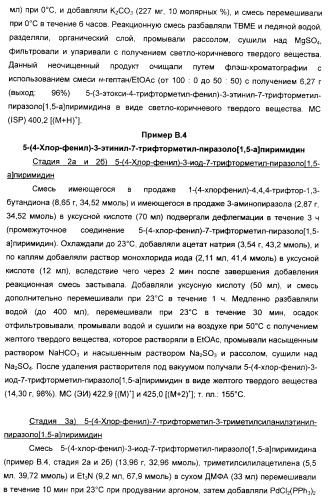 Производные ацетиленил-пиразоло-пиримидина в качестве антагонистов mglur2 (патент 2412943)