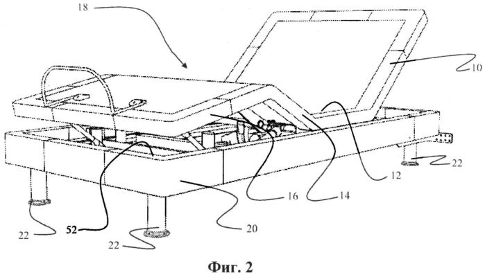 Кроватная рама для регулируемой кровати (патент 2558511)