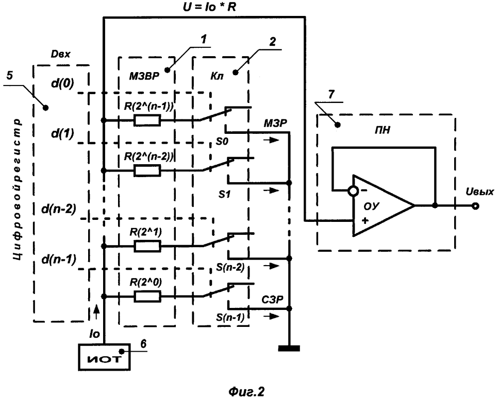 Цифроаналоговый преобразователь (патент 2638769)