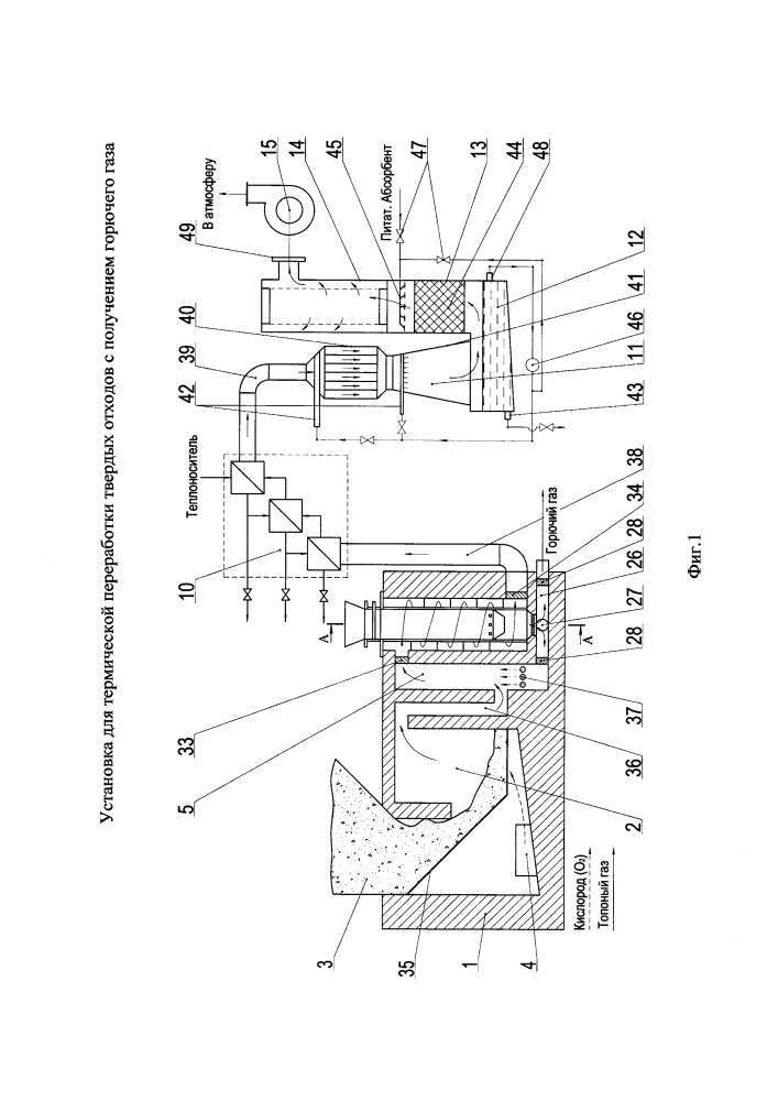 Установка для термической переработки твердых отходов с получением горючего газа (патент 2631721)