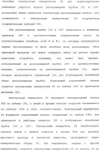 Способы и электронный измеритель для быстрого обнаружения неоднородности вещества, текущего через расходомер кориолиса (патент 2366900)