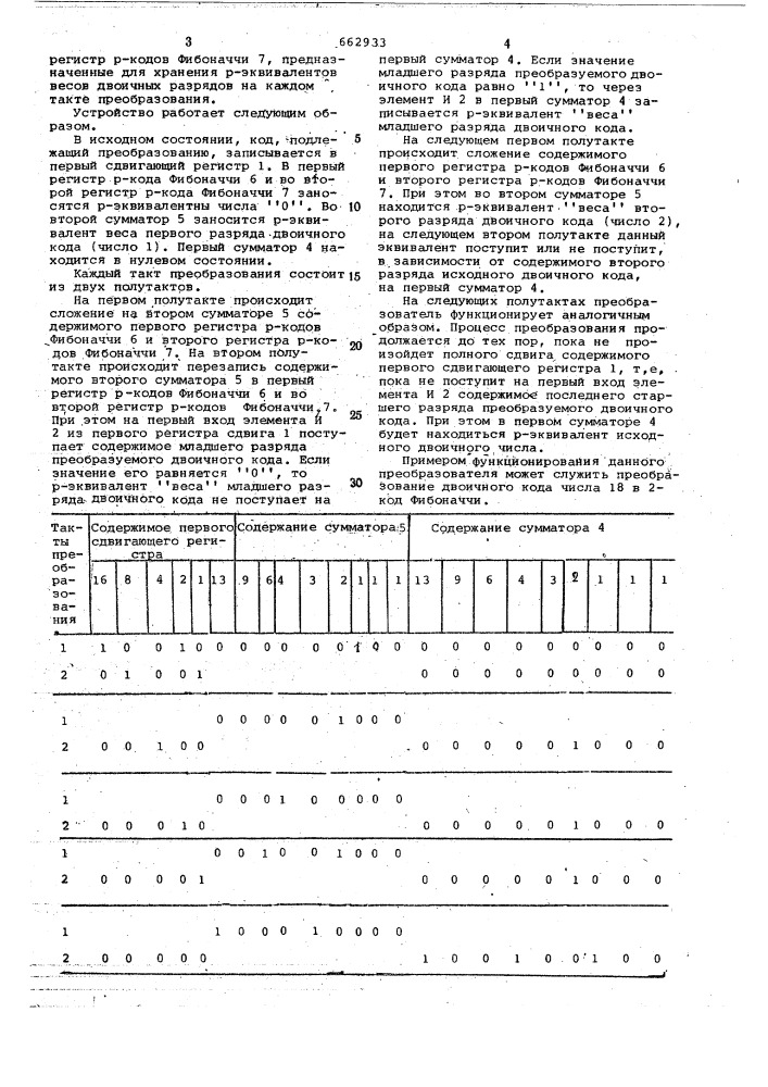 Преобразователь кодов (патент 662933)