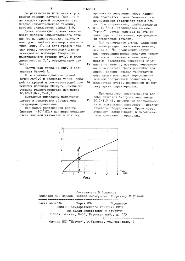 Способ оценки степени разветвленности полимеров (патент 1168823)