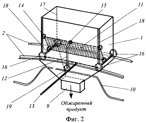 Роторный обжарочный аппарат (патент 2328129)