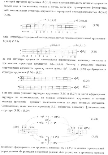 Функциональная структура корректировки аргументов промежуточной суммы &#177;[s3i] параллельного сумматора в позиционно-знаковых кодах f(+/-) (патент 2378681)