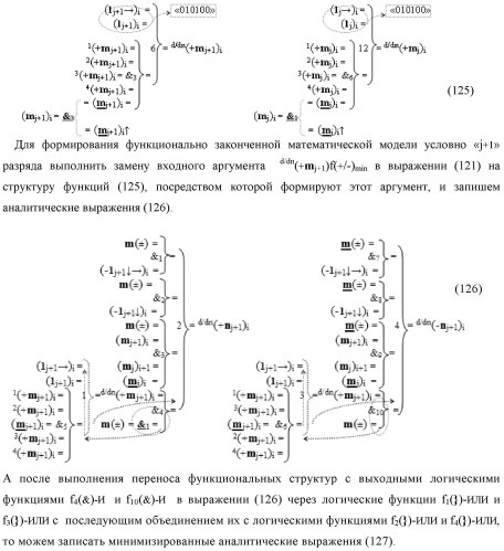 Функциональная структура процедуры логического дифференцирования d/dn позиционных аргументов [mj]f(2n) с учетом их знака m(&#177;) для формирования позиционно-знаковой структуры &#177;[mj]f(+/-)min с минимизированным числом активных в ней аргументов (варианты) (патент 2428738)