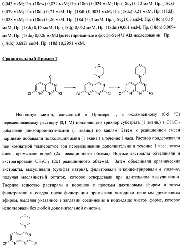 Производные 2-метилморфолин пиридо-, пиразо- и пиримидо-пиримидина в качестве ингибиторов mtor (патент 2445312)