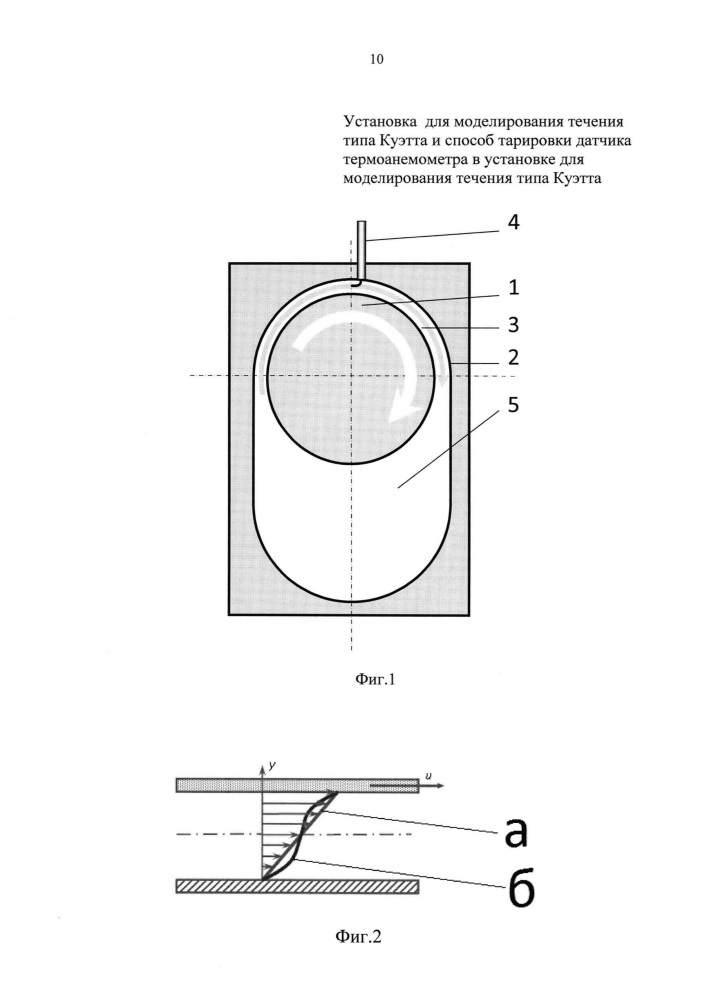 Установка для моделирования течения типа куэтта и способ тарировки датчика термоанемометра в установке для моделирования течения куэтта (патент 2657513)