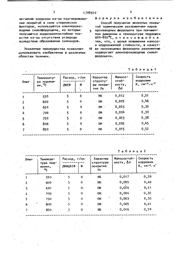 Способ получения железных покрытий (патент 1708920)