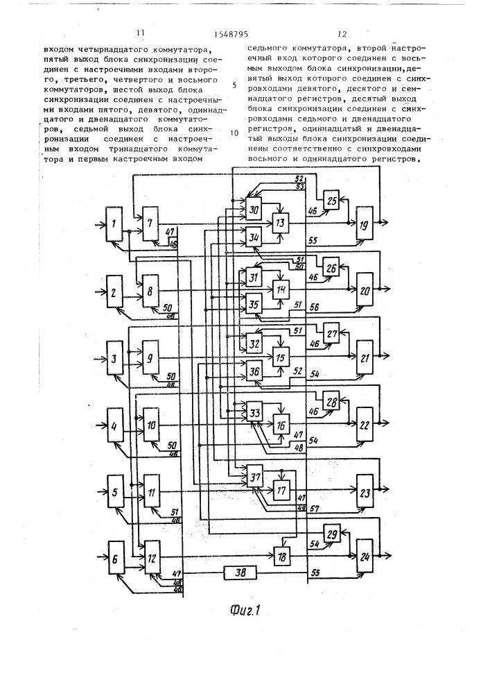 Устройство для lu-разложения матриц (патент 1548795)