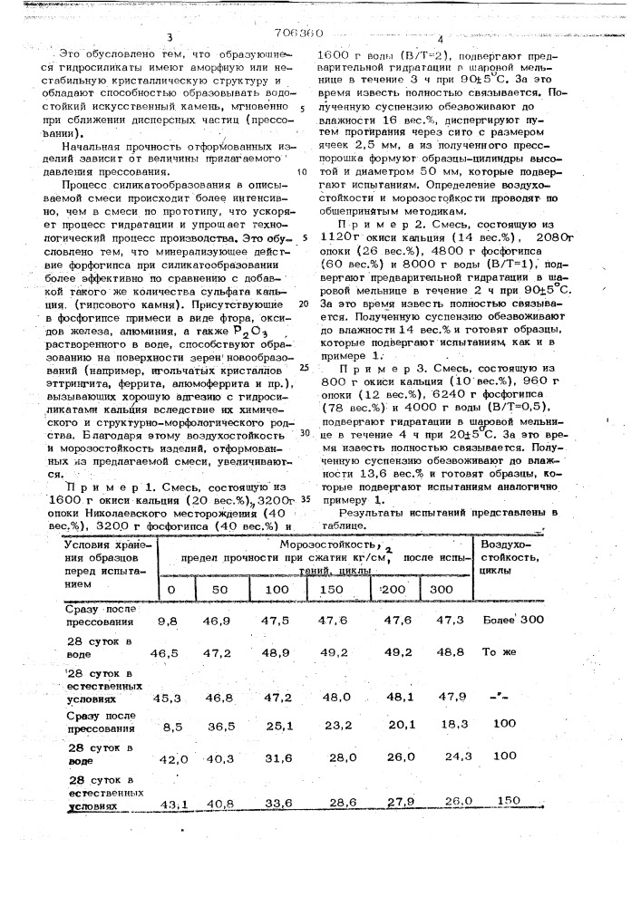 Сырьевая смесь для изготовления строительных изделий (патент 706360)