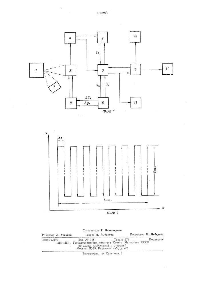 Устройство для считывания карт изолиний (патент 456283)