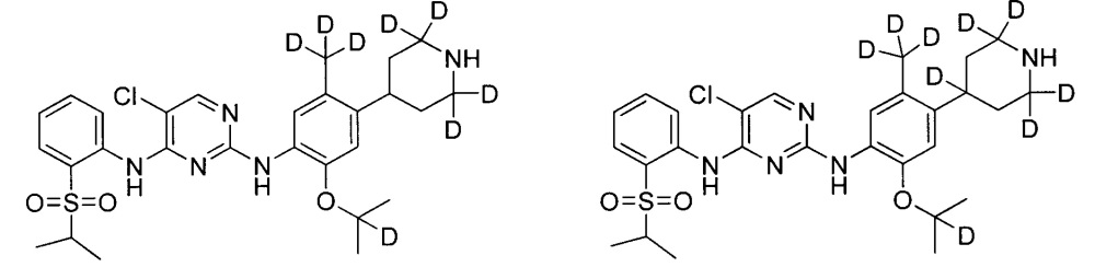 Дейтерированные диаминопиримидиновые соединения и фармацевтические композиции, содержащие такие соединения (патент 2632907)