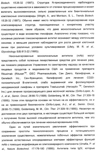 Гликозилированные антитела (варианты), обладающие повышенной антителозависимой клеточной цитотоксичностью (патент 2321630)