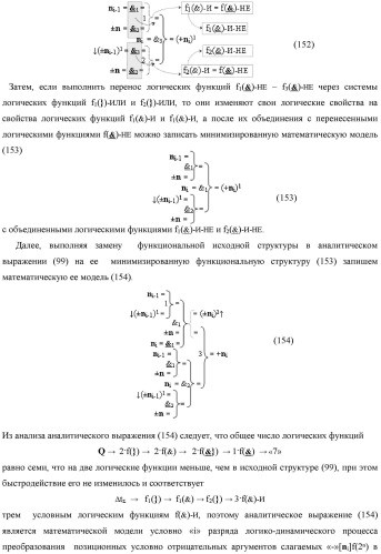 Способ логико-динамического процесса преобразования позиционных условно отрицательных аргументов аналоговых сигналов &#171;-&#187;[ni]f(2n) в позиционно-знаковую структуру аргументов &#171;&#177;&#187;[ni]f(-1\+1,0, +1) &quot;дополнительный код&quot; с применением арифметических аксиом троичной системы счисления f(+1,0,-1) (варианты русской логики) (патент 2429523)