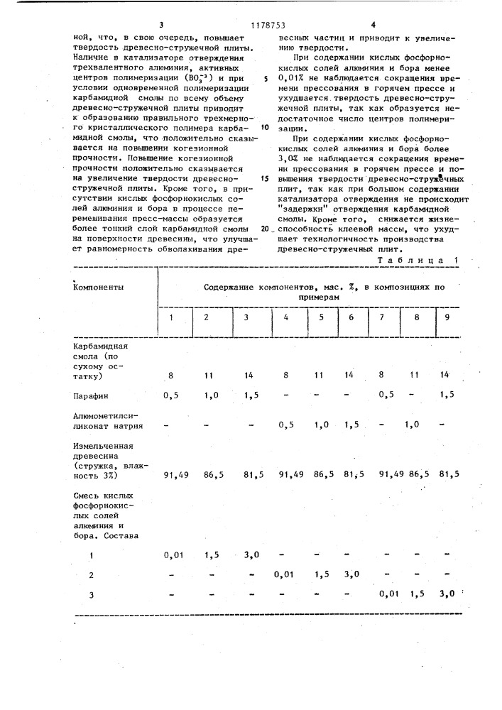 Полимерная пресскомпозиция для древесностружечных плит (патент 1178753)