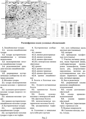 Технология ресурсной оценки пастбищных угодий северного оленя по спектрозональным спутниковым данным (патент 2521755)