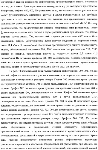 Устройство, системы и способы противопожарной защиты для воздействия на пожар посредством тумана (патент 2476252)