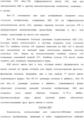 Невозгораемые усиленные, легковесные панели на вяжущем веществе и металлокаркасная система для покрытия пола (патент 2358077)