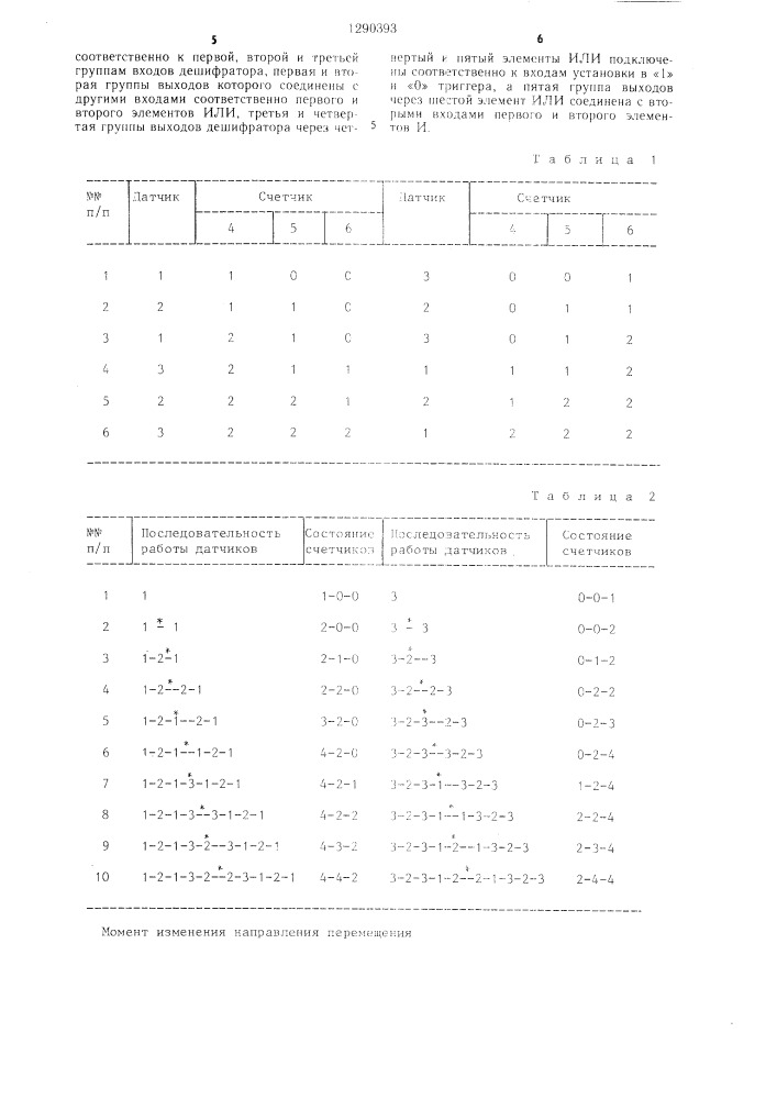 Устройство для определения направления перемещения объектов (патент 1290393)