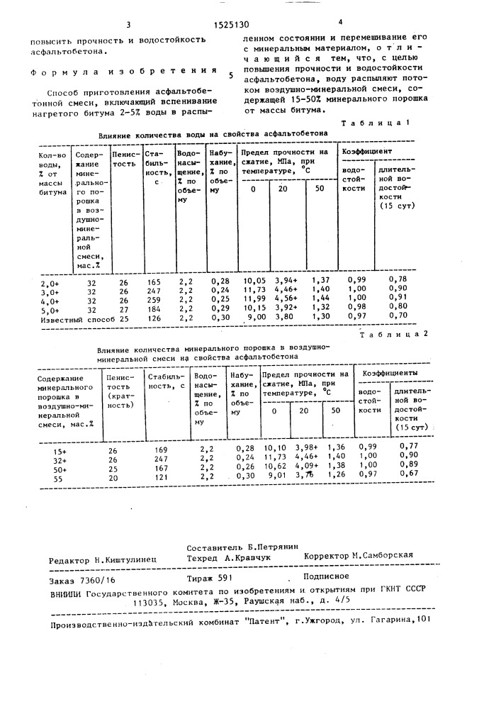 Способ приготовления асфальтобетонной смеси (патент 1525130)