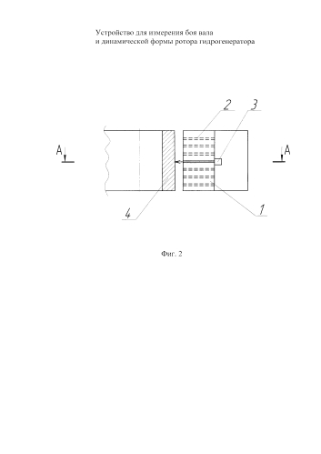 Устройство для измерения боя вала и динамической формы ротора гидрогенератора (патент 2592714)