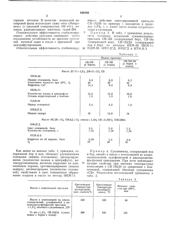 Способ получения многофункциональной присадки к смазочным материалам (патент 446540)