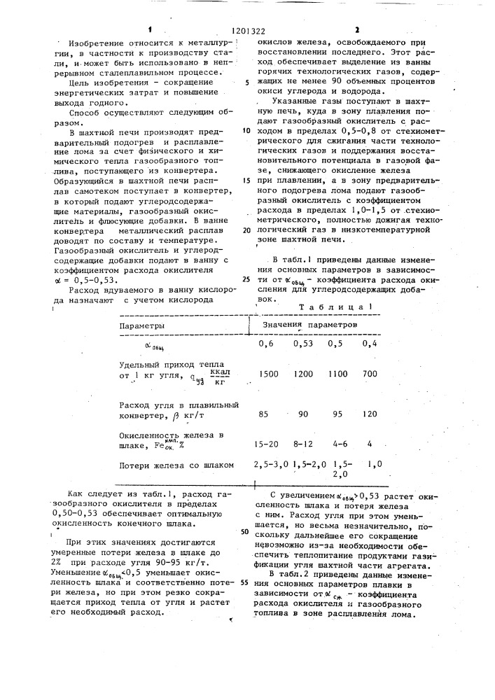 Способ производства стали из стального лома (патент 1201322)