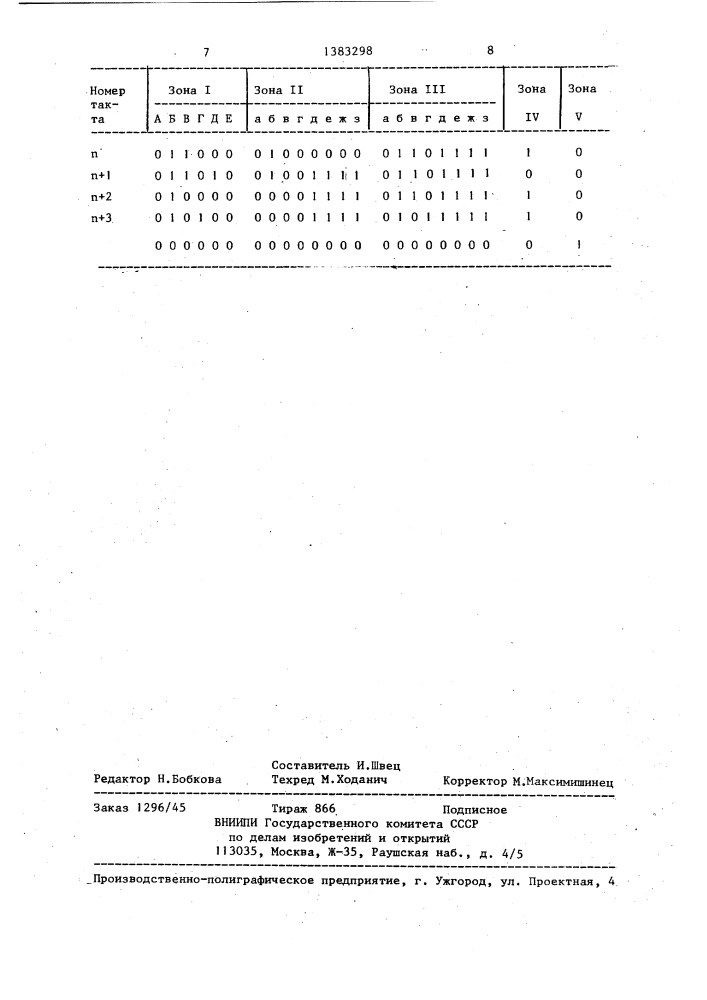 Устройство для циклового программного управления (патент 1383298)