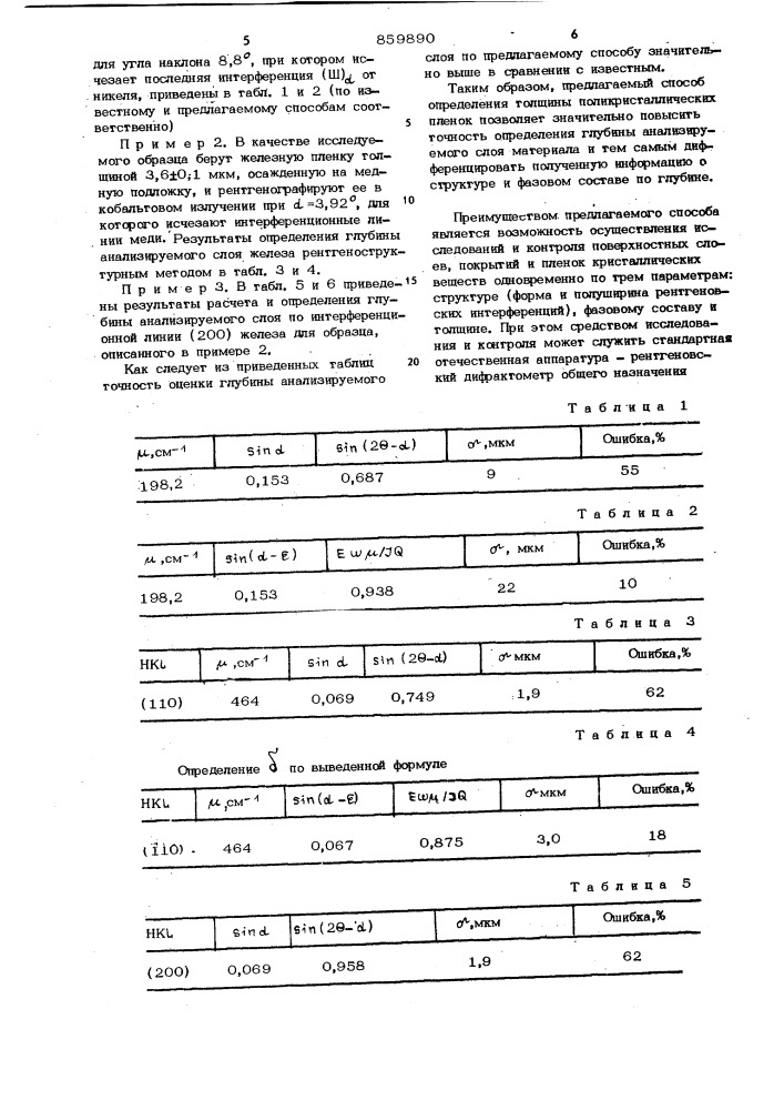 Способ определения толщины поликристаллических пленок (патент 859890)