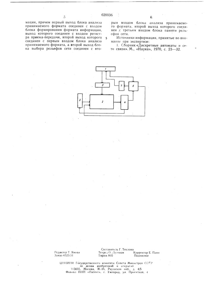 Устройство выбора оптимальных путей связи (патент 620036)