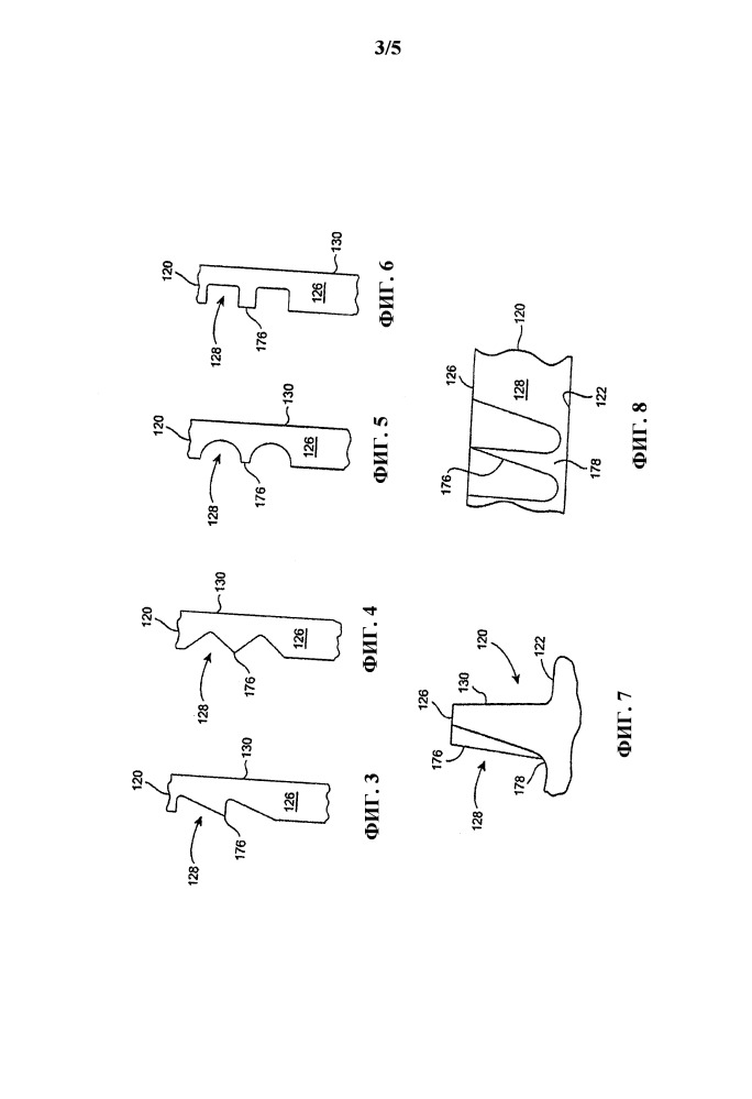 Элемент статорной пластины рафинера, содержащий изогнутые ножи и зазубренные ведущие кромки (патент 2652799)