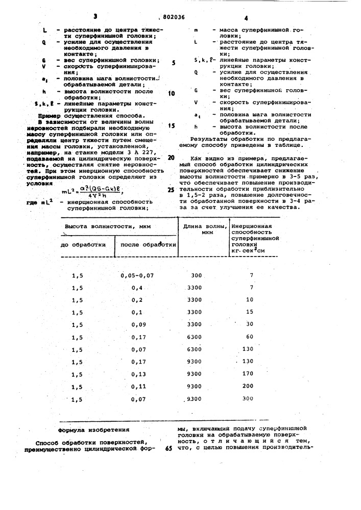 Способ обработки поверхностей (патент 802036)