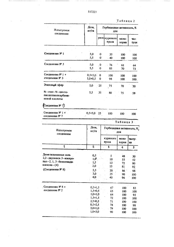 Гербицидная смесь (патент 517227)