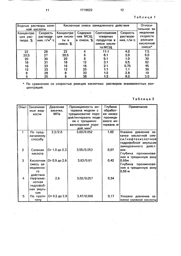 Способ обработки карбонатного продуктивного пласта (патент 1719622)