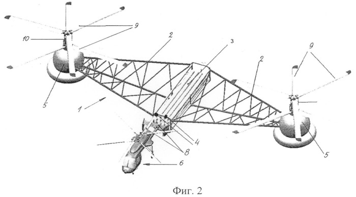 Система для подъема и транспортировки по воздуху тяжелых грузов (патент 2449924)