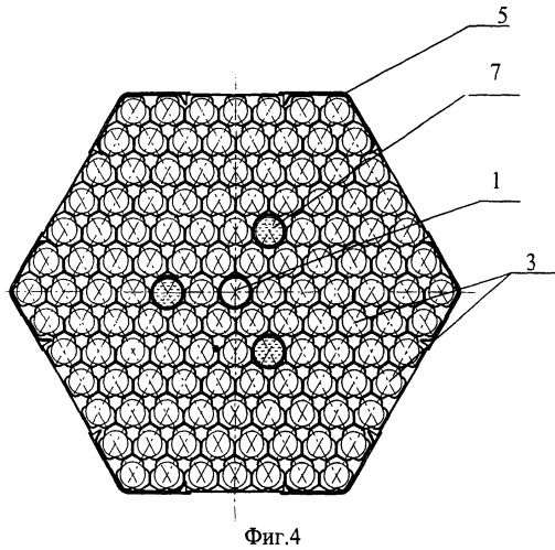 Рабочая кассета ядерного реактора тепловой мощностью от 1150 мвт до 1700 мвт (варианты) (патент 2410771)