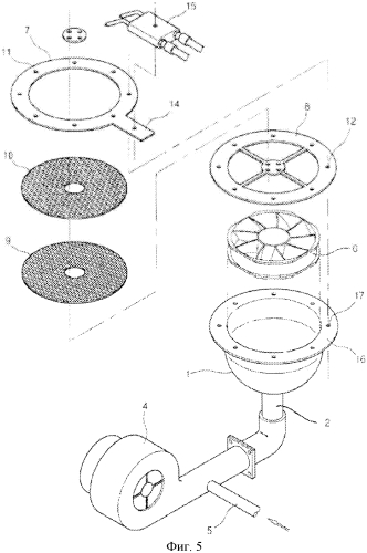 Вентиляторная металловолоконная газовая горелка (патент 2577428)