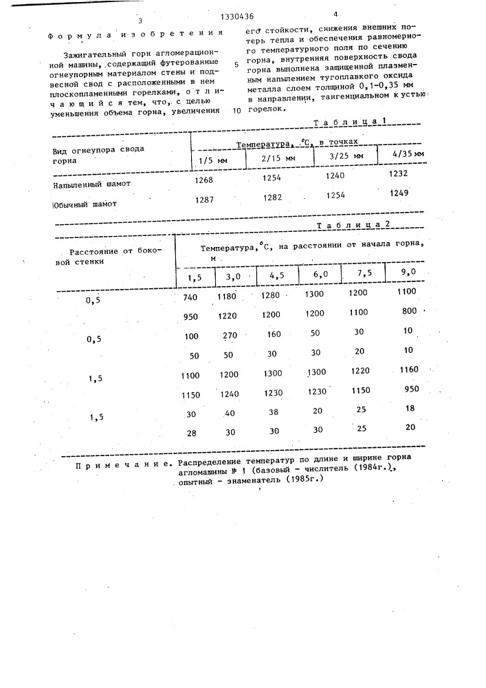 Зажигательный горн агломерационной машины (патент 1330436)