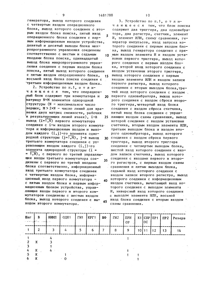 Матричное устройство формирования векторов пути соединения (патент 1481788)